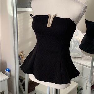 Black Top with gold details